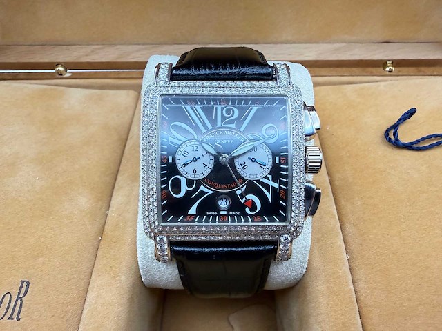 Frank muller cortez 10.000 e cc conquistador | 13 limited | 14k white gold - afbeelding 1 van  14