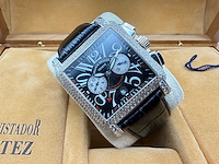 Frank muller cortez 10.000 e cc conquistador | 13 limited | 14k white gold - afbeelding 7 van  14