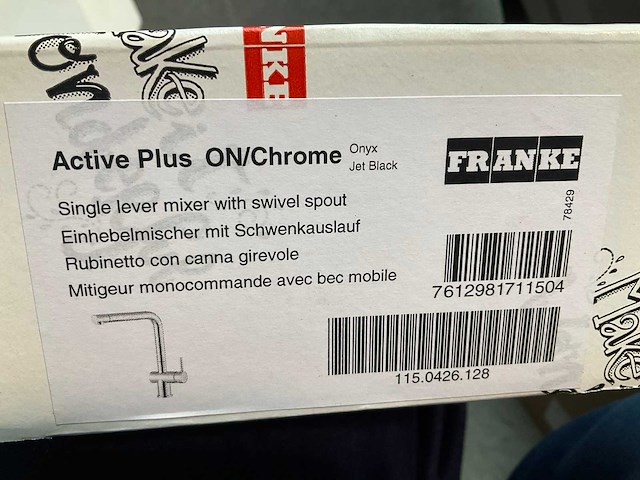Franke active plus onyx chrome keukenmengkraan met draaibare uitloop - afbeelding 7 van  7