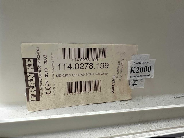 Franke dubbele spoelbak - afbeelding 3 van  4