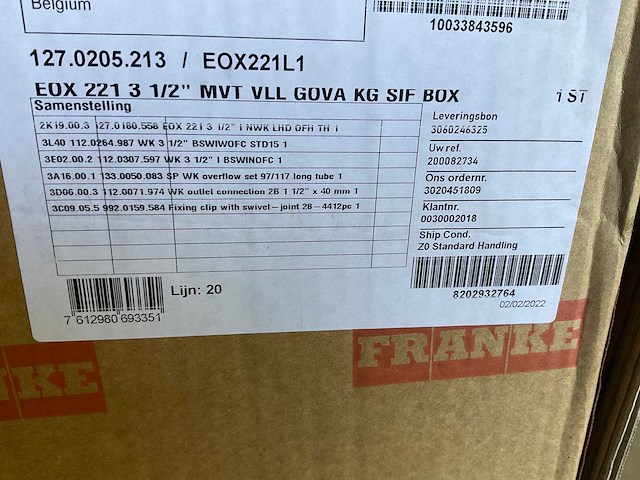 Franke epos eox 221 spoelbak met druipblad - 1160x510 mm (2x) - afbeelding 7 van  7