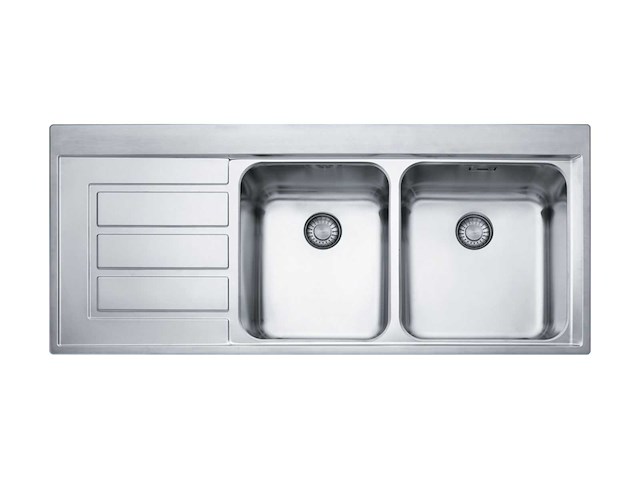 Franke epos eox 221 spoelbak met druipblad - 1160x510 mm (2x) - afbeelding 1 van  7