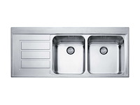Franke epos eox 221 spoelbak met druipblad - 1160x510 mm (2x) - afbeelding 1 van  7