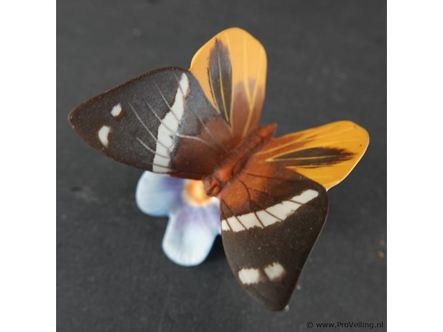 Franklin mint biscuitporseleinen vlinderbeeldje uit de serie "butterflies of the world" - afbeelding 2 van  5