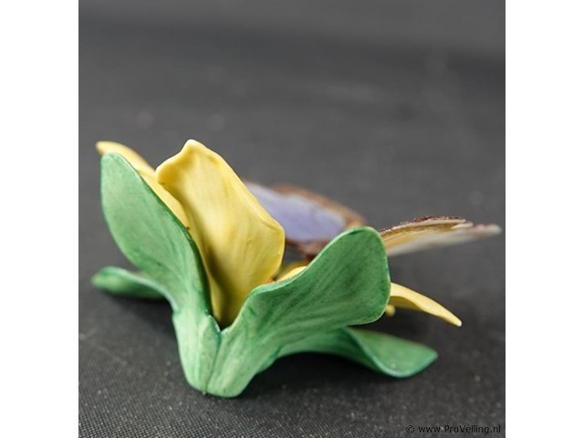 Franklin mint biscuitporseleinen vlinderbeeldje uit de serie "butterflies of the world" - afbeelding 3 van  5