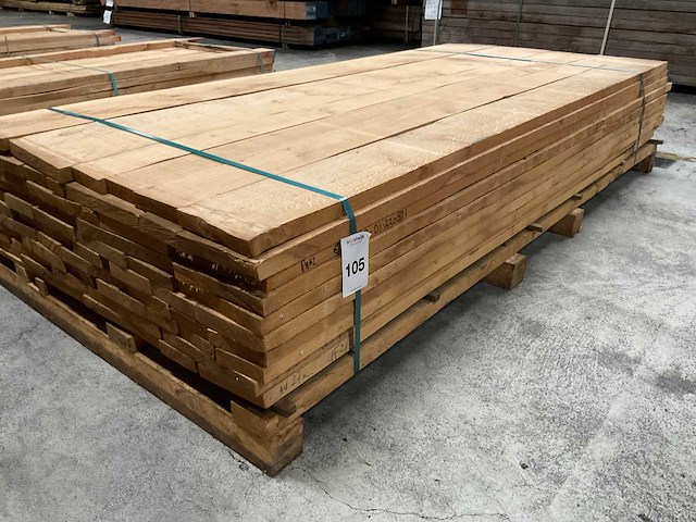 Frans eiken planken 27 mm ca. 0,661 m³ - afbeelding 1 van  3