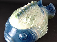 Frans porseleinen vis als dekselschaal - afbeelding 2 van  5