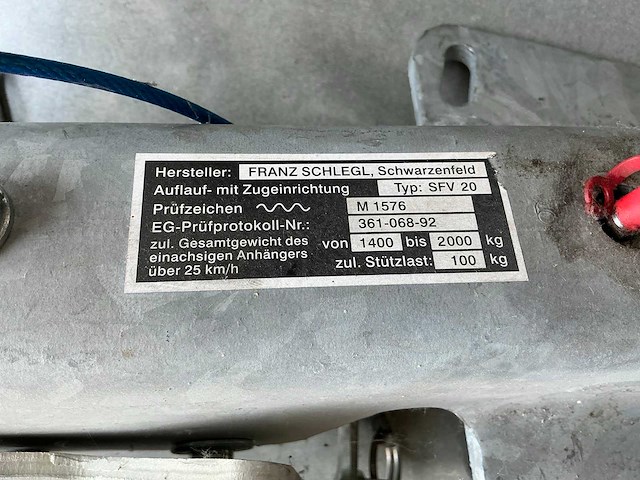 Frans schlegl sfv 20 oplooprem met kogelkoppeling - afbeelding 4 van  5