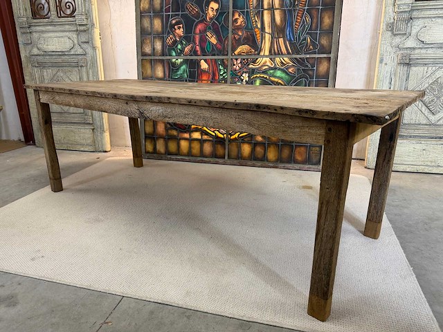 Franse authentieke eetkamertafel - afbeelding 2 van  4