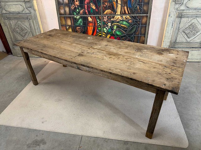 Franse authentieke eetkamertafel - afbeelding 3 van  4