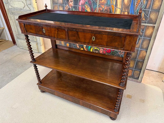 Franse authentieke mahonie etagere; +-1900 - afbeelding 1 van  4