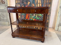 Franse authentieke mahonie etagere; +-1900 - afbeelding 2 van  4