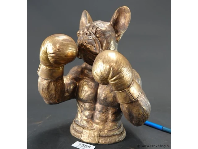 Franse bulldog bokshandschoenen naar goodyz franse bulldog buste - afbeelding 2 van  6