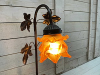 Franse figuratieve bronzen lamp lezende dame (jaren 70) - afbeelding 4 van  8