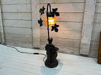 Franse figuratieve bronzen lamp lezende dame (jaren 70) - afbeelding 7 van  8