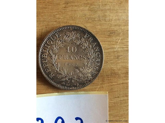 Franse munt 10fr 1967 - afbeelding 2 van  3