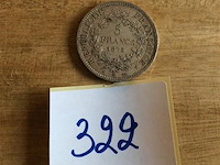 Franse munt 5fr 1875 - afbeelding 1 van  3