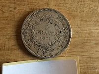 Franse munt 5fr 1875 - afbeelding 2 van  3