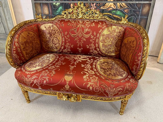 Franse stijl louis seize sofa - afbeelding 2 van  4