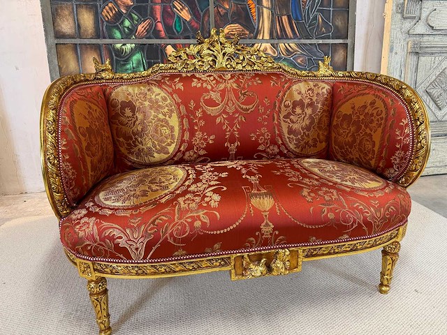 Franse stijl louis seize sofa - afbeelding 4 van  4