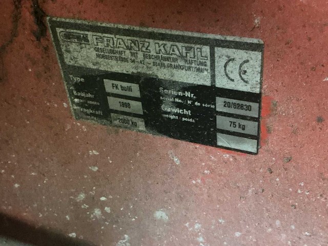 Franz kahl fk bullie hydraulische handpalletwagen - afbeelding 4 van  5
