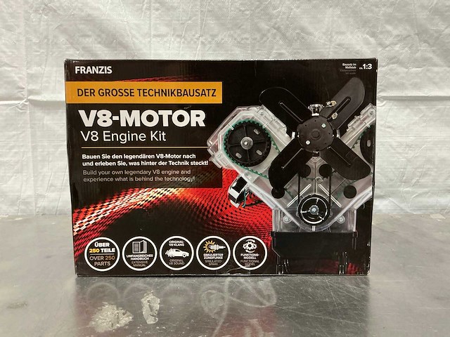 Franzis v8-motor bouwpakket (3x) - afbeelding 1 van  3