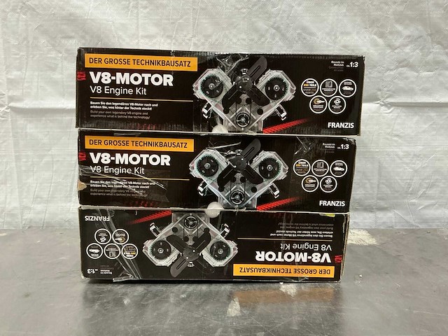Franzis v8-motor bouwpakket (3x) - afbeelding 2 van  3