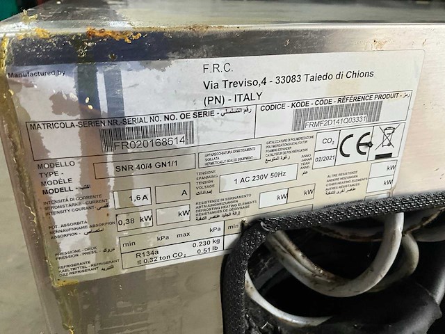 Frc snr40/4 gn 1/1 onderbouw koeling - afbeelding 7 van  7