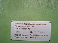 Freesmachine, deckel, fp 3a, volgen opgave 1994 - afbeelding 15 van  26