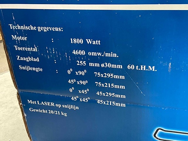 Fremark fraz255-l2 afkortcirkelzaagmachine - afbeelding 3 van  5