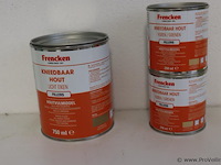 Frencken kneedbaar houtvulmiddel, diverse soorten o.a. licht eiken, vuren/grenen - 3 blikken á 250ml - afbeelding 1 van  3