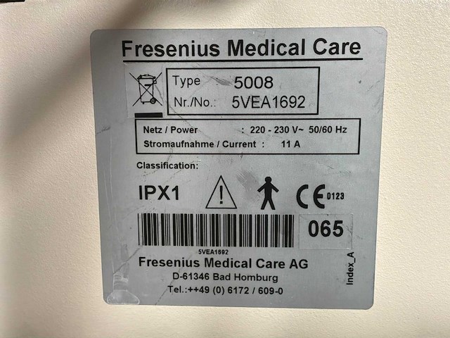 Fresensius medical care - 5008 - dialysis equipment (3x) - afbeelding 2 van  10