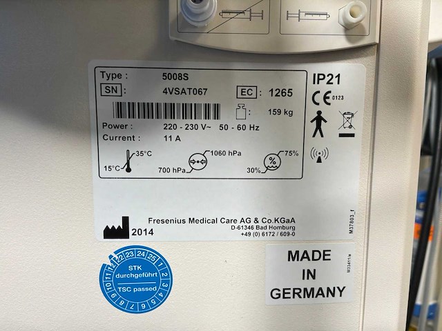 Fresensius medical care - 5008 - dialysis equipment (3x) - afbeelding 7 van  9