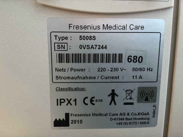 Fresensius medical care - 5008 - dialysis equipment (3x) - afbeelding 9 van  9