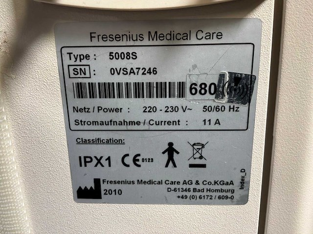 Fresensius medical care - 5008 - dialysis equipment (3x) - afbeelding 5 van  6