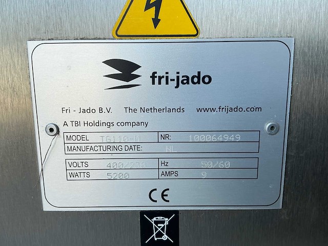 Fri-jado tg 110-m elektrische rotisserie / kipgrill – 5,2 kw – 400 v - afbeelding 1 van  3