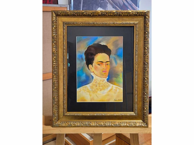 Frida khalo- gouache op papier - afbeelding 2 van  3