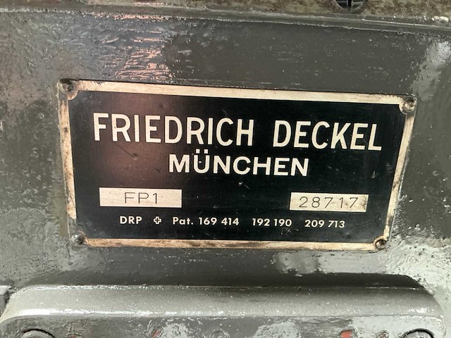 Friedrich deckel fp1 universele freesmachine - afbeelding 3 van  12