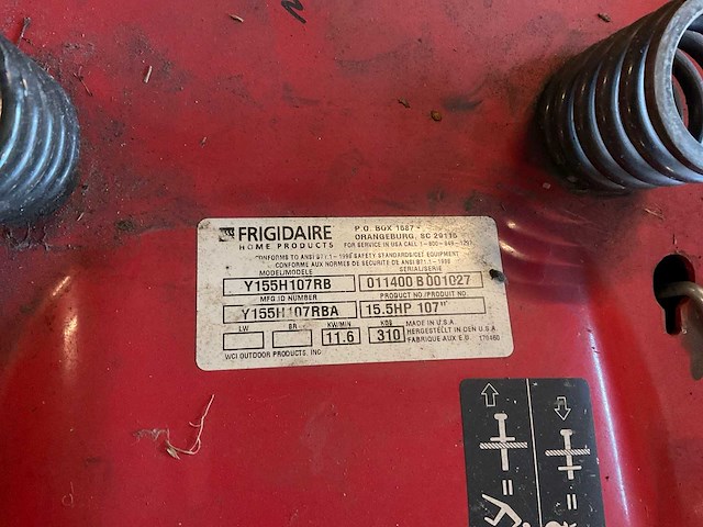 Frigidaire y155h107rb zitmaaier - afbeelding 9 van  9