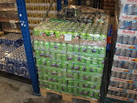 Fris en energie dranken op pallet w.o. 7up, fanta exotic en monster. ca. 60 trays a 24 blikken. totaal 1440... - afbeelding 1 van  2
