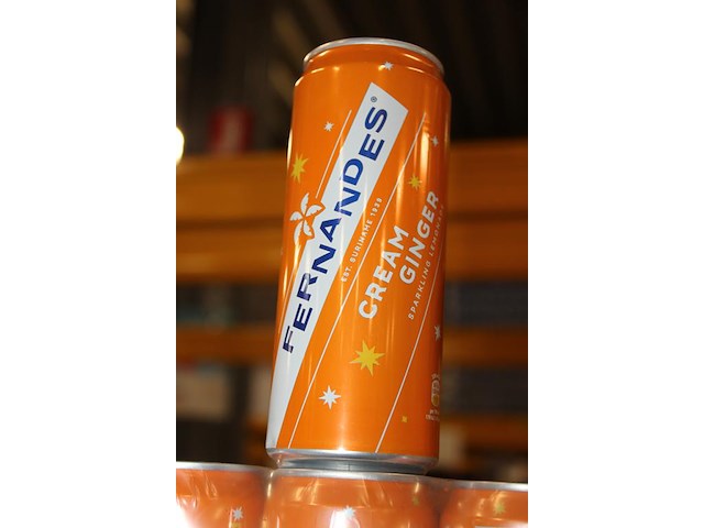 Frisdrank fernandes cream ginger. 133 trays a 24 blikken. totaal 3192 stuks. tht 10-26. bod is inclusief 47... - afbeelding 3 van  3