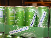 Frisdrank fernandes green punch. 117 trays a 24 blikken. totaal 2808 stuks. tht 12-26. bod is inclusief 421... - afbeelding 3 van  3