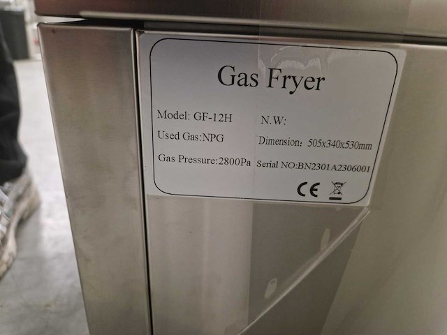 Friteuse - machef - gf-12h - 12 liter - gas - afbeelding 2 van  2