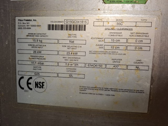 Frituur opstelling pitco, model 35c - afbeelding 4 van  9