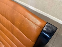 Fritz hansen ax chair cognac leder zwart hout (2x) - afbeelding 2 van  14