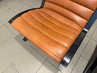 Fritz hansen ax chair cognac leder zwart hout (2x) - afbeelding 3 van  14