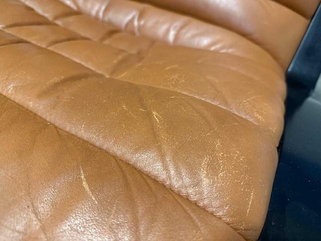 Fritz hansen ax chair cognac leder zwart hout (2x) - afbeelding 12 van  14