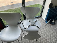 Fritz hansen hvid white stoel (3x) - afbeelding 5 van  7
