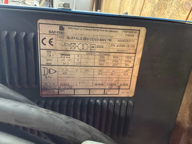 Fro buffalo 350i cc/cv inverter lasapparaat - afbeelding 3 van  3