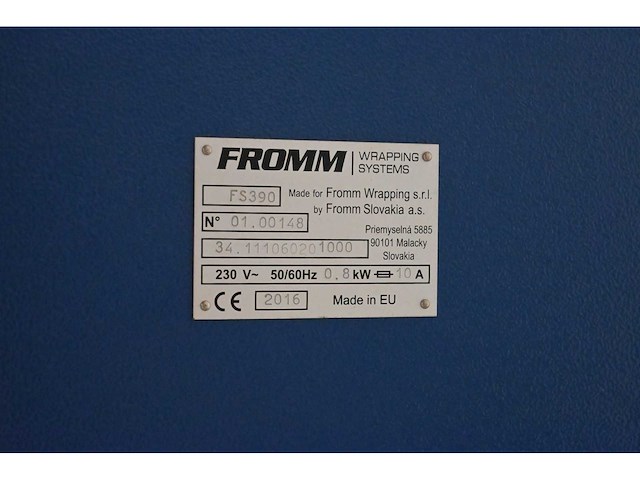 Fromm - fs401 - palletfoliewikkelaar - afbeelding 10 van  10